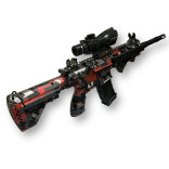 RIFLE ELÉTRICO CT556 LANÇADOR DE BOLINHAS DE GEL COMPLETO ORBEEZ VERMELHO + BRINDE LEAO 1490 R